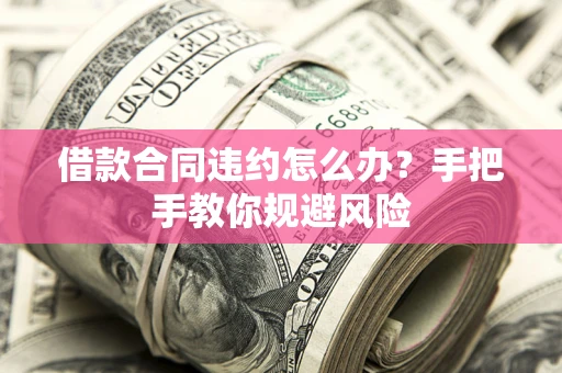 济南借款合同违约怎么办？手把手教你规避风险