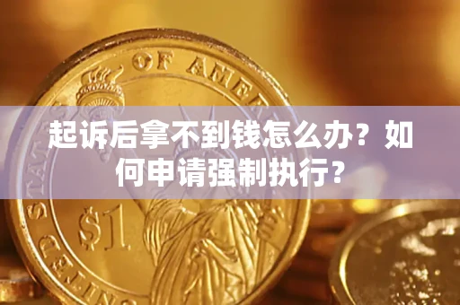 济南起诉后拿不到钱怎么办？如何申请强制执行？