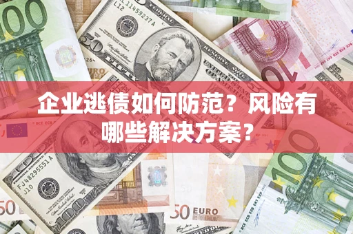 济南企业逃债如何防范？风险有哪些解决方案？
