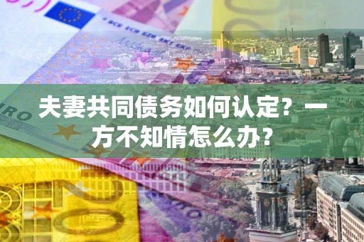 济南夫妻共同债务如何认定？一方不知情怎么办？