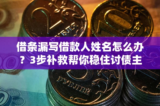 济南借条漏写借款人姓名怎么办？3步补救帮你稳住讨债主动权