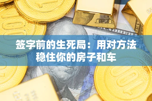 济南签字前的生死局：用对方法稳住你的房子和车