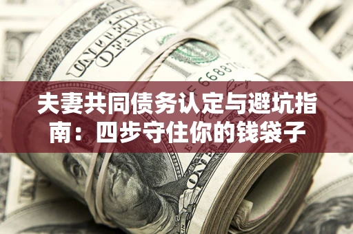 济南夫妻共同债务认定与避坑指南：四步守住你的钱袋子