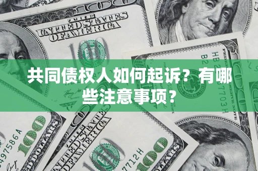 济南共同债权人如何起诉？有哪些注意事项？